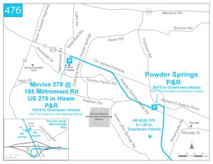 PowderSprings/Hiram Park and Ride detail map
